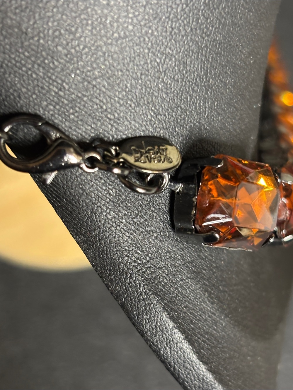 Joan Rivers Vintage Faceted Amber Gem Necklace Elegant Statement Jewelry - Picture 4 of 7